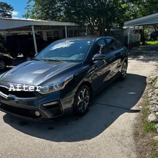 Clean car after wash and wax